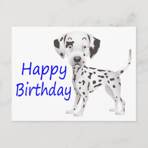 Grattis på födelsedagen Dalmatien Puppy Hund vykor Vykort