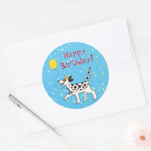 Grattis på födelsedagen Dalmatien Runt Klistermärke