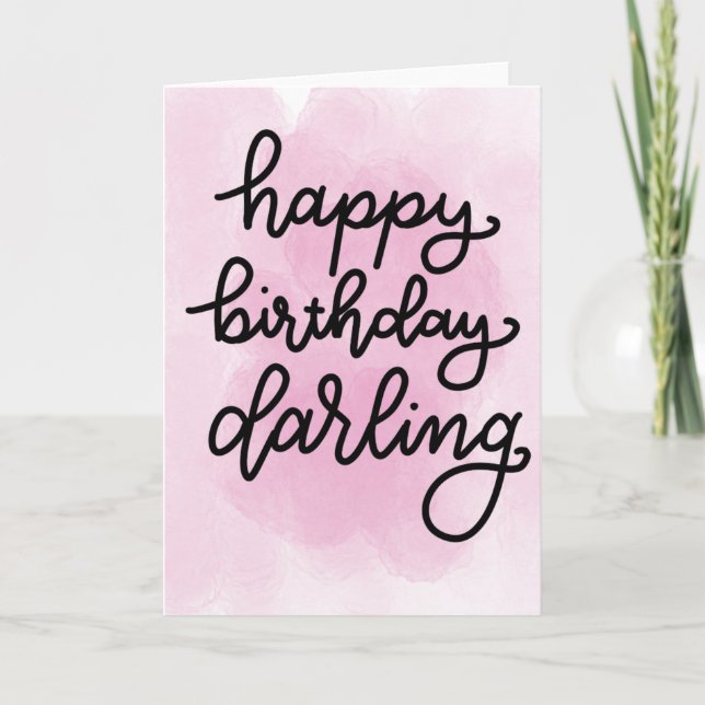Grattis på födelsedagen Darling-kort Kort (Framsida)