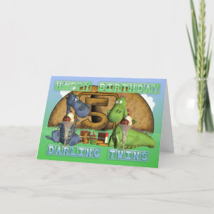 Grattis på födelsedagen Darling Twillingar, söta d Kort