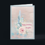 Grattis på födelsedagen Daughter Watercolor Cactus Kort<br><div class="desc">Ett vackert vattenfärgskort att skicka till din dotter för att uttrycka din kärlek och uppskattning</div>
