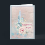 Grattis på födelsedagen Daughter Watercolor Cactus Kort<br><div class="desc">Ett vackert vattenfärgskort att skicka till din dotter för att uttrycka din kärlek och uppskattning</div>