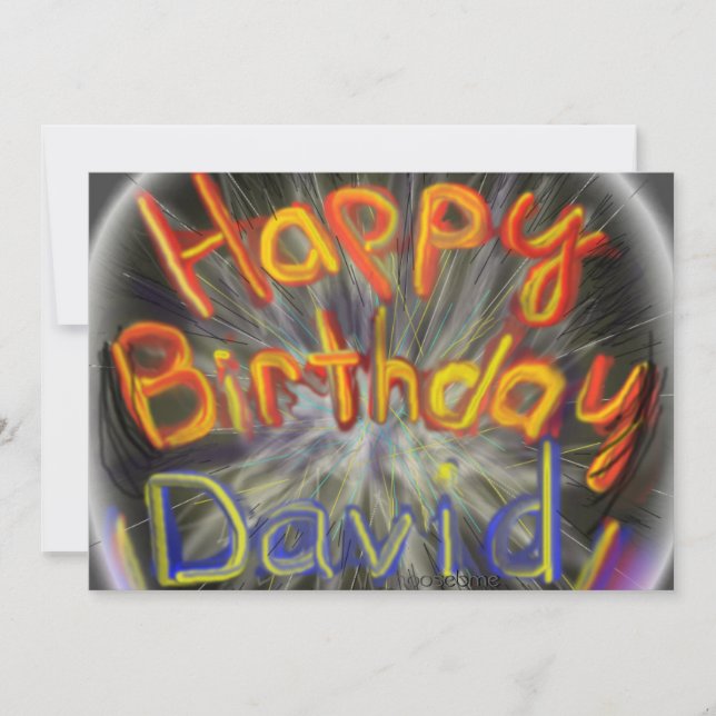 Grattis på födelsedagen David 2014 Inbjudningar (Framsida)
