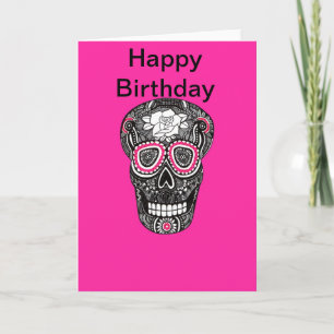Grattis på födelsedagen day of the dead födelsedag kort