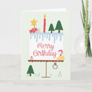 Grattis på födelsedagen Decemeber Merry Birthday F Kort