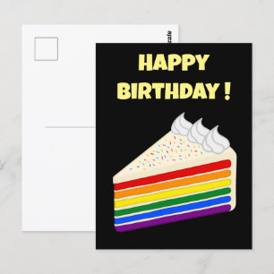 Grattis på födelsedagen Delicious Rainbow Vanilla Vykort