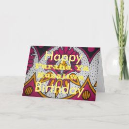 Grattis på födelsedagen Den afrikanska vägen Furah Kort