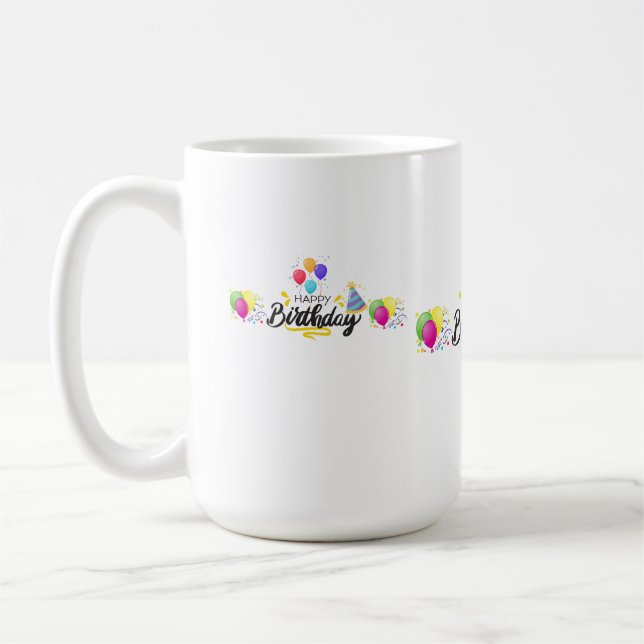 Grattis på födelsedagen Design Artikel-02 Kaffemugg (Vänster)