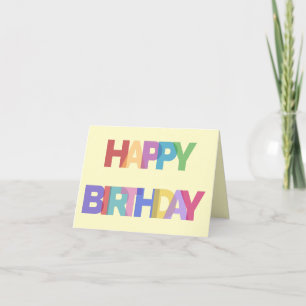 Grattis på födelsedagen-design i Cheerful Färg Tack Kort