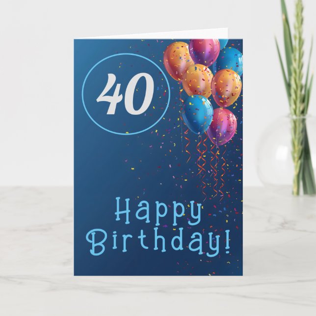 Grattis på födelsedagen-design med ballonger och k tack kort (Framsida)