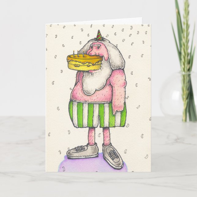 Grattis på födelsedagen dig som är djur kort (Framsida)