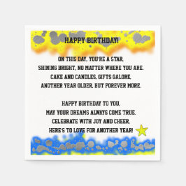 Grattis på födelsedagen Dikt Pappersservett