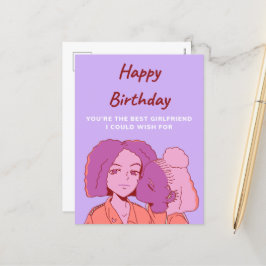 Grattis på födelsedagen din bästa flickvän helg vykort