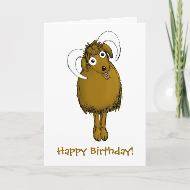 Grattis på födelsedagen, din gamla get! kort (Framsida)