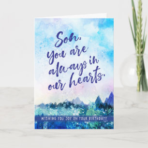 Grattis på födelsedagen, din son, du är alltid i v helgkort