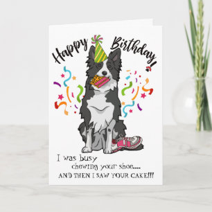 Grattis på födelsedagen dina Gräns Collie Hund Ros Kort