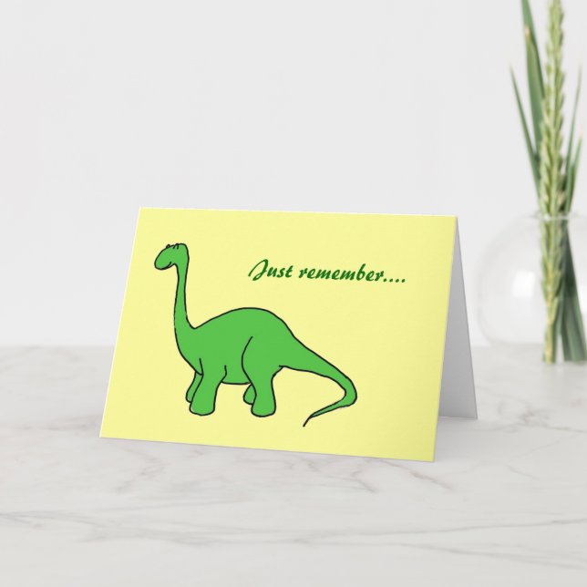 Grattis på födelsedagen Dinosaur-ålderskort Kort (Framsida)