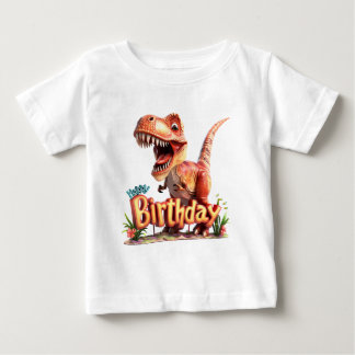 Grattis på födelsedagen Dinosaurie – Barn Dino-fes T Shirt