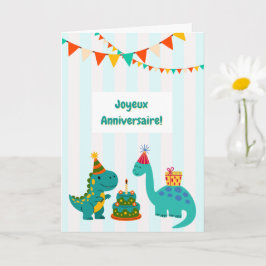 Grattis på födelsedagen Dinosaurie Kort