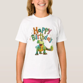 Grattis på födelsedagen Dinosauriehälsning – Söt D T Shirt