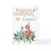 Grattis på födelsedagen | Dinosauriekort