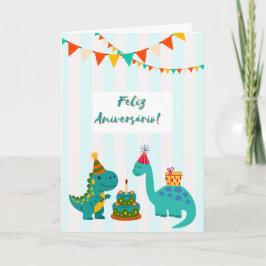 Grattis på födelsedagen Dinosaurkort Kort
