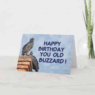Grattis på födelsedagen ditt gamla Buzzard-födelse Kort
