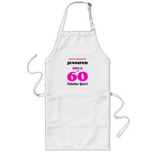 Grattis på födelsedagen Diva 60 fantastiska år het Långt Förkläde