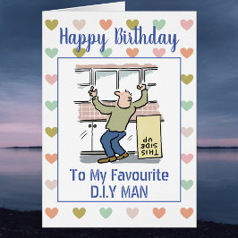 Grattis på födelsedagen DIY Man Hälsningskort