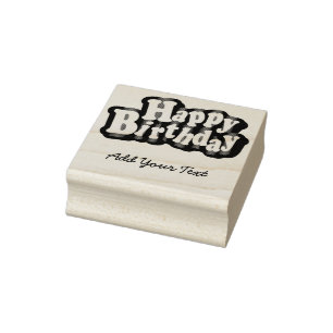 Grattis på födelsedagen - DIY Text Stämpel