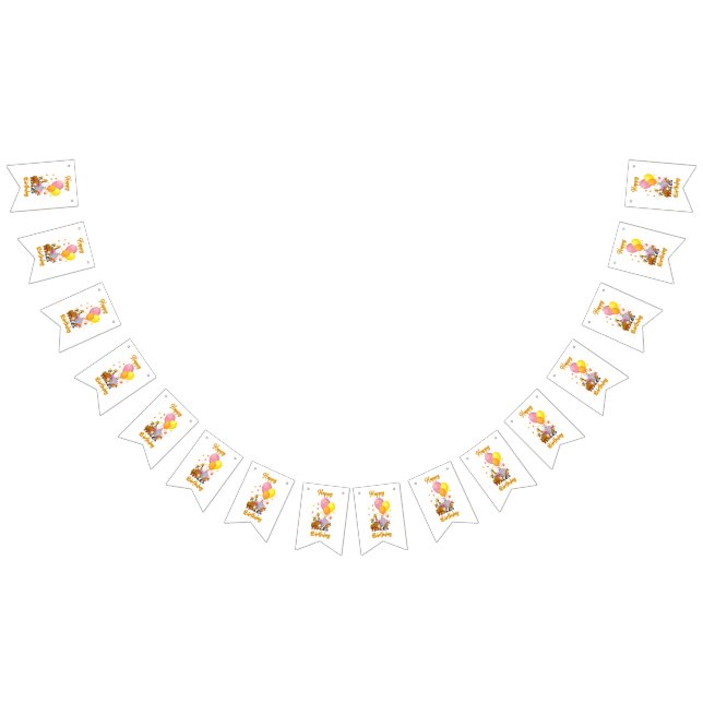 Grattis på födelsedagen Djur Kollektion vimplar Ba (Alla)