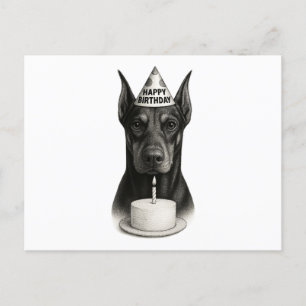 Grattis på födelsedagen Doberman Helg Vykort