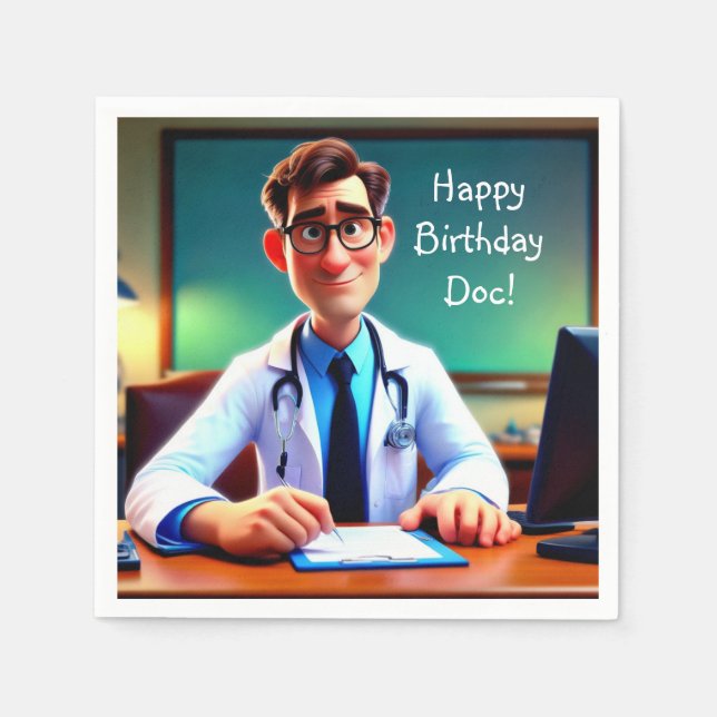 Grattis på födelsedagen Doc Pappersservett (Framsidan)