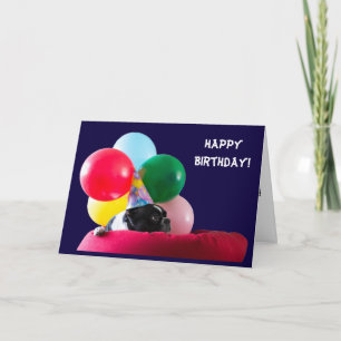 Grattis på födelsedagen Dog Humor med ballonger Kort