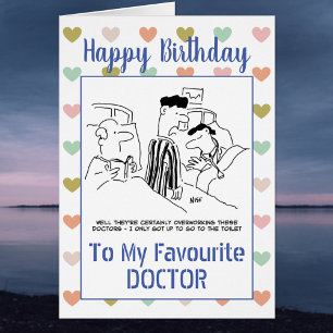 grattis på födelsedagen Doktor Hälsningskort