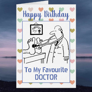 grattis på födelsedagen Doktor Hälsningskort