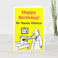 Grattis på födelsedagen Doktor-kort för anpassning