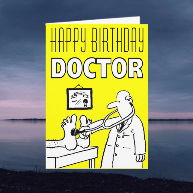 Grattis på födelsedagen Doktor-kort för anpassning Kort (Skapare uppladdad)