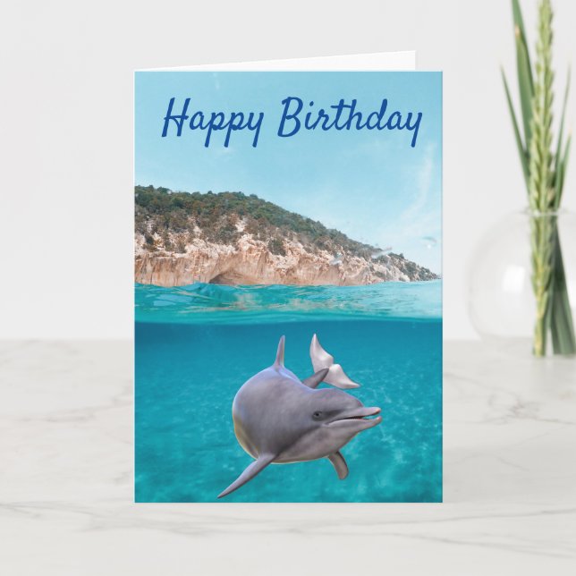 Grattis på födelsedagen Dolphin Älskare Kort (Framsida)
