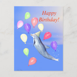 Grattis på födelsedagen Dolphin Vykort