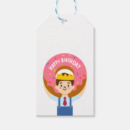 Grattis på födelsedagen donut presentetikett