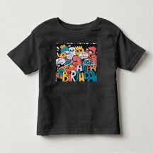 Grattis på födelsedagen Doodle Småbarn T-Shirt
