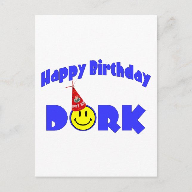 Grattis på födelsedagen Dork Vykort (Framsida)