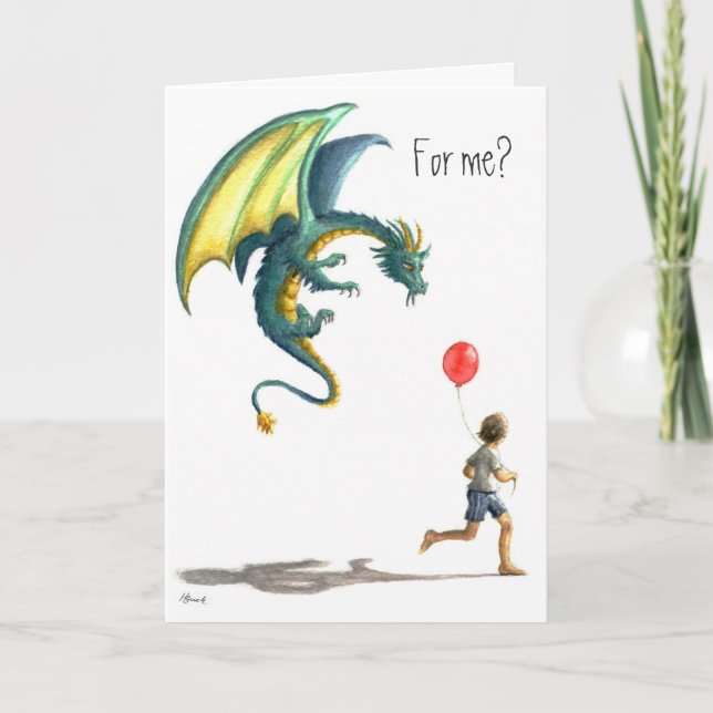 Grattis på födelsedagen Dragon Kort (Framsida)