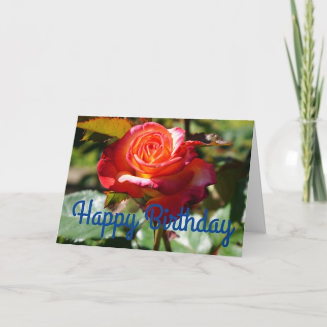 Grattis på födelsedagen Dröm som slagit in Ros #2  Kort (Framsida)