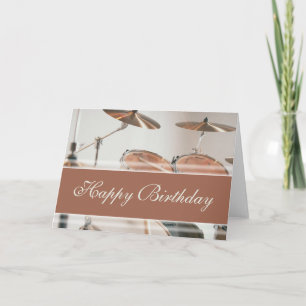 Grattis på födelsedagen - Drum Kit Kort
