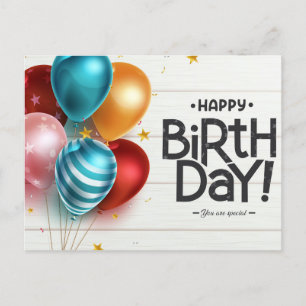 Grattis på födelsedagen! Du är speciell! Vykort