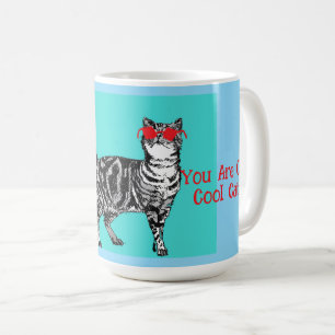 Grattis på födelsedagen Du Coola Tabby katt Manar  Kaffemugg