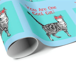 Grattis på födelsedagen Du Coola Tabby katt Manar Presentpapper