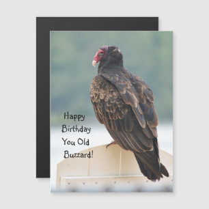 Grattis på födelsedagen Du gamle Buzzard Magnetisk Inbjudningskort